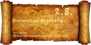 Koronczay Brigitta névjegykártya